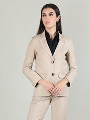 Women Solid Single-Breasted Blazer