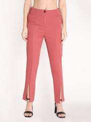 Women Solid Office Wear Formal Trouser