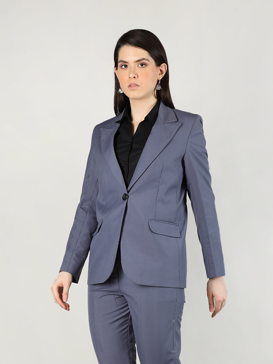 Women Solid Single-Breasted Blazer