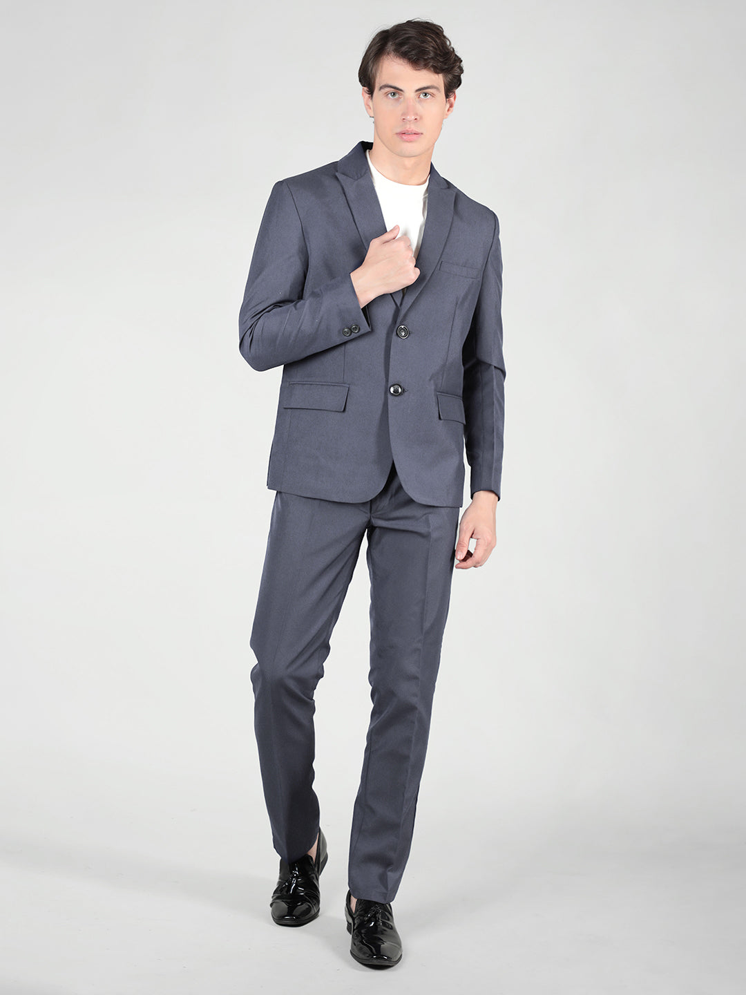 Men's Regular Fit 2-Piece Suit Two Button Blazer with Pants Set