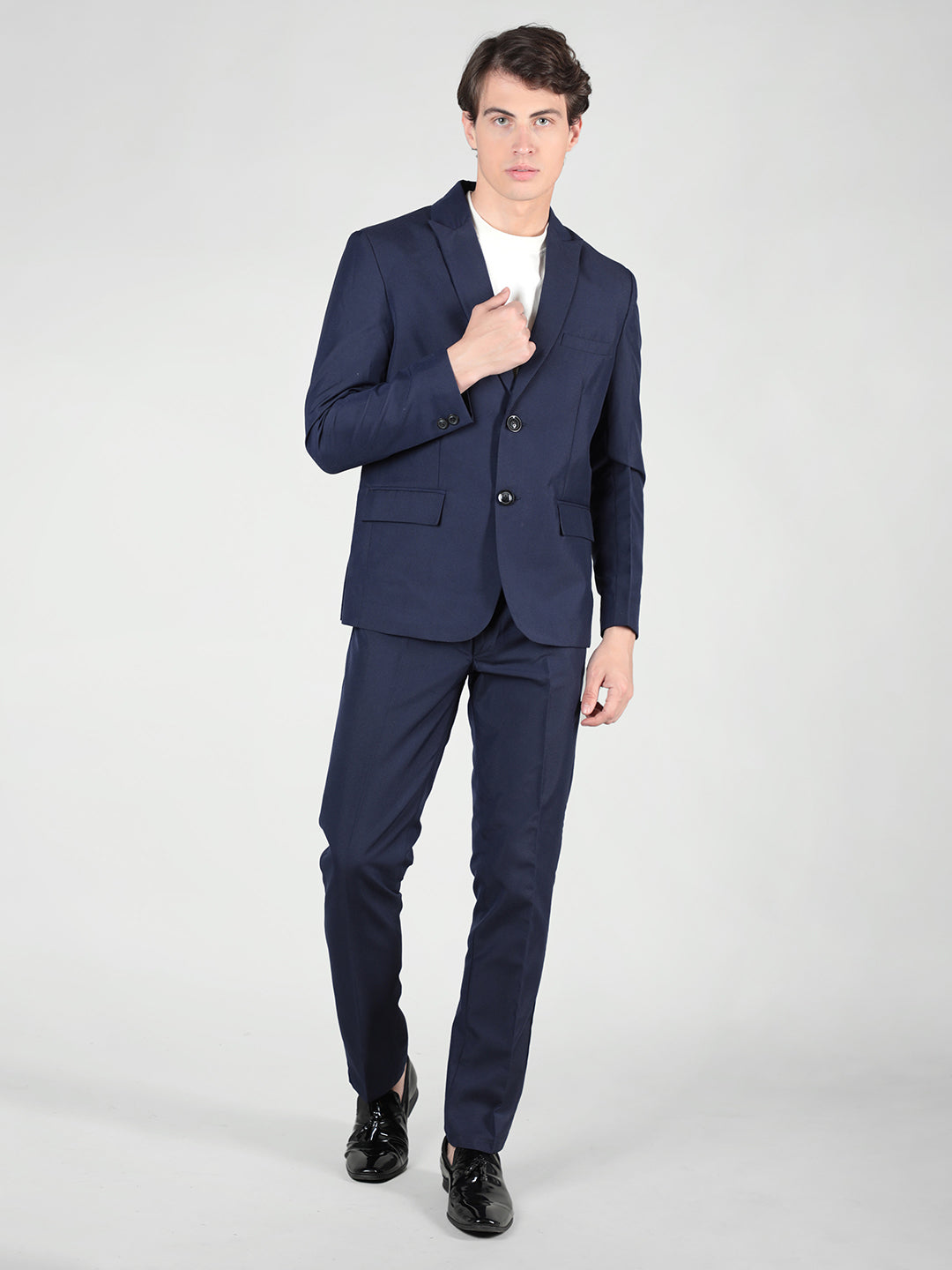 Men's Regular Fit 2-Piece Suit Two Button Blazer with Pants Set