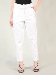 Women Solid Office Wear Formal Trouser