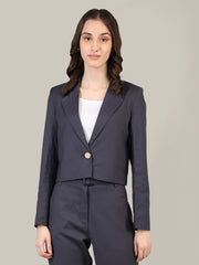 Women Solid Single-Breasted Blazer