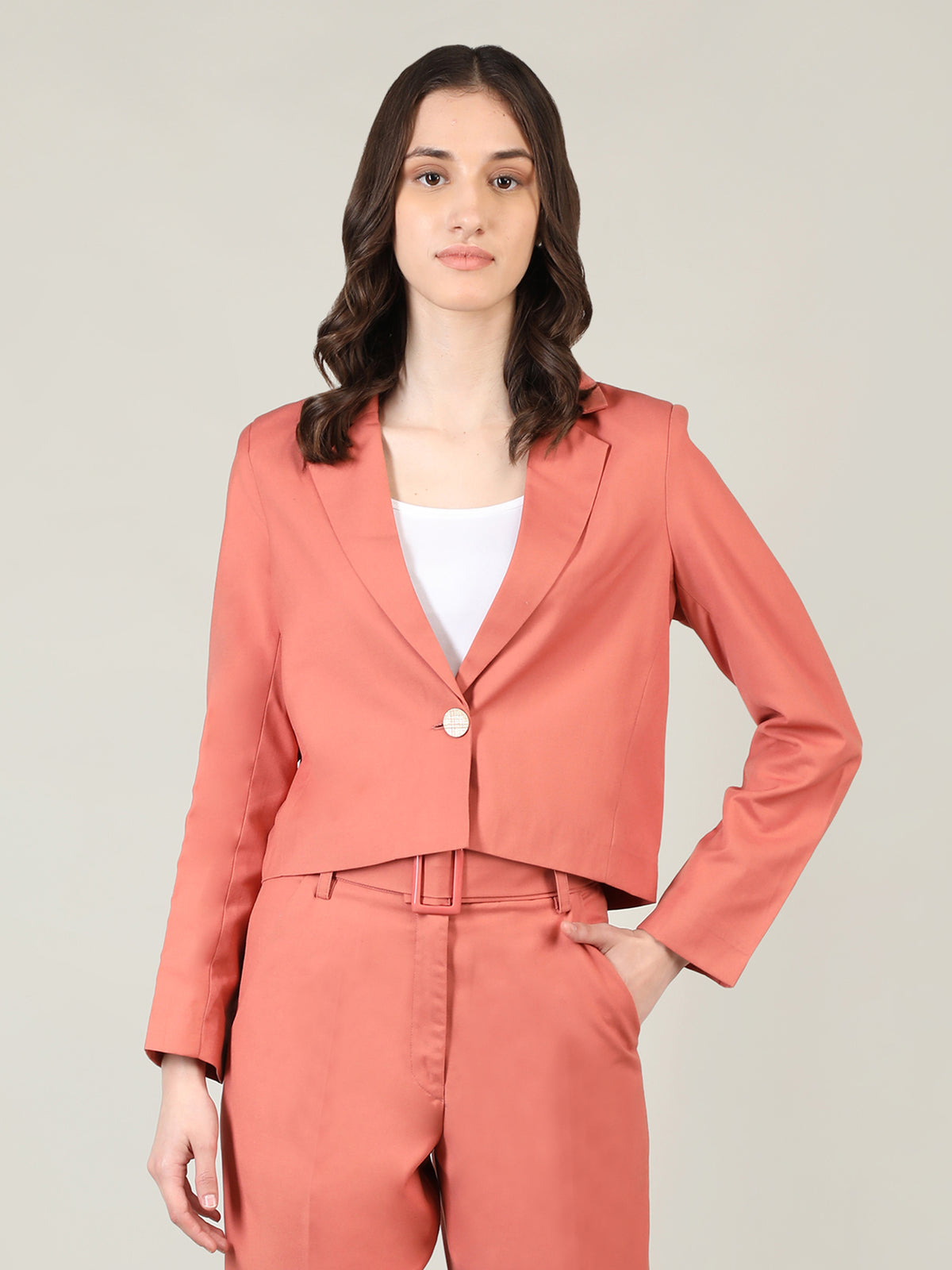 Women Solid Single-Breasted Blazer