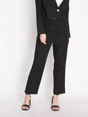 Women Solid Office Wear Formal Trouser