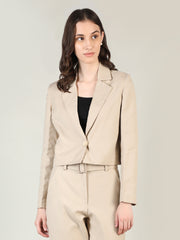 Women Solid Single-Breasted Blazer