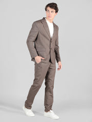 Men's Regular Fit 2-Piece Suit Two Button Blazer with Pants Set