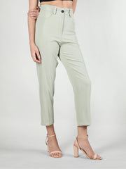 Women Solid Office Wear Formal Trouser