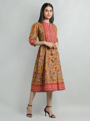 Women Printed Embroidered Dress