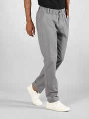 Men Slim Fit Solid Regular Trouser