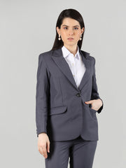 Women Solid Single-Breasted Blazer