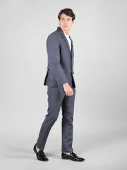 Men's Regular Fit 2-Piece Suit Two Button Blazer with Pants Set