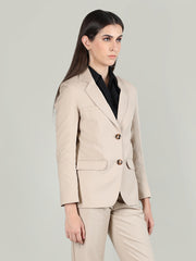 Women Solid Single-Breasted Blazer