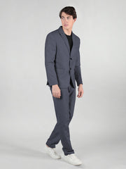 Men's Regular Fit 2-Piece Suit Two Button Blazer with Pants Set