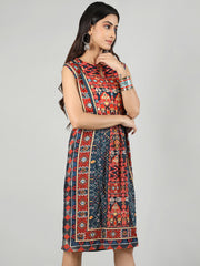 Women Printed Embroidered Dress