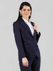 Women Solid Single-Breasted Blazer