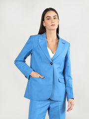 Women Solid Single-Breasted Blazer