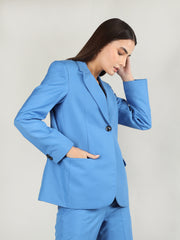 Women Solid Single-Breasted Blazer