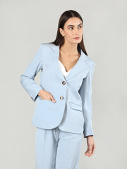 Women Solid Single-Breasted Blazer