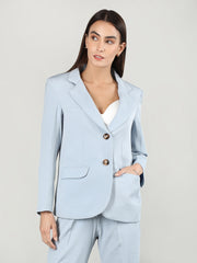 Women Solid Single-Breasted Blazer