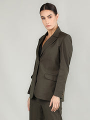 Women Solid Single-Breasted Blazer