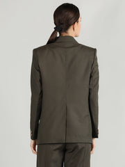 Women Solid Single-Breasted Blazer