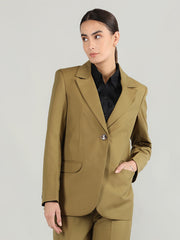 Women Solid Single-Breasted Blazer