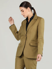 Women Solid Single-Breasted Blazer