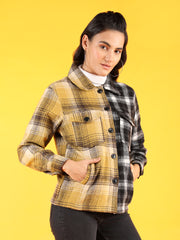 Women Checked Shacket