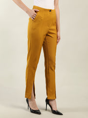 Women Solid Office Wear Formal Trouser