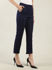 Women Solid Office Wear Formal Trouser