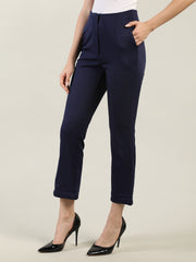 Women Solid Office Wear Formal Trouser