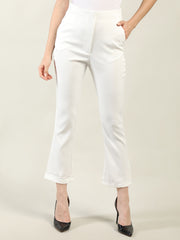 Women Solid Office Wear Formal Trouser