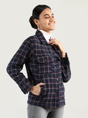 Women Checked Shacket