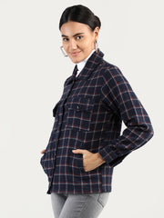 Women Checked Shacket