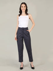 Women Solid Office Wear Formal Trouser