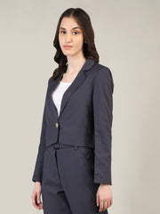 Women Solid Single-Breasted Blazer