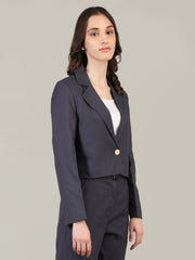 Women Solid Single-Breasted Blazer