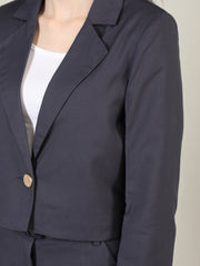 Women Solid Single-Breasted Blazer