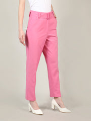 Women Solid Office Wear Formal Trouser