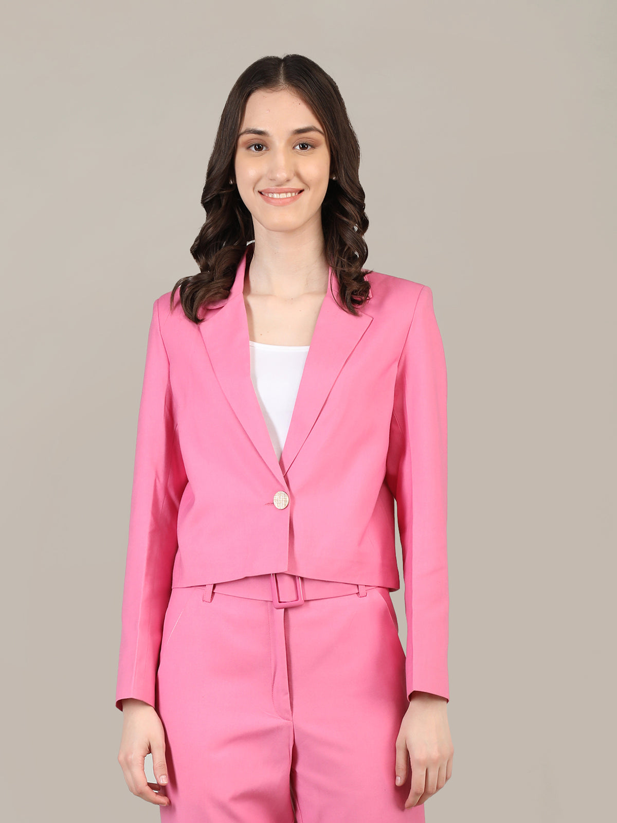 Women Solid Single-Breasted Blazer