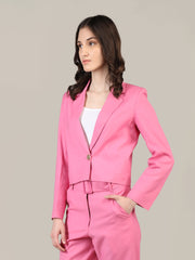 Women Solid Single-Breasted Blazer