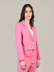 Women Solid Single-Breasted Blazer