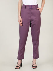 Women Solid Office Wear Formal Trouser