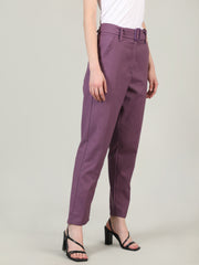 Women Solid Office Wear Formal Trouser