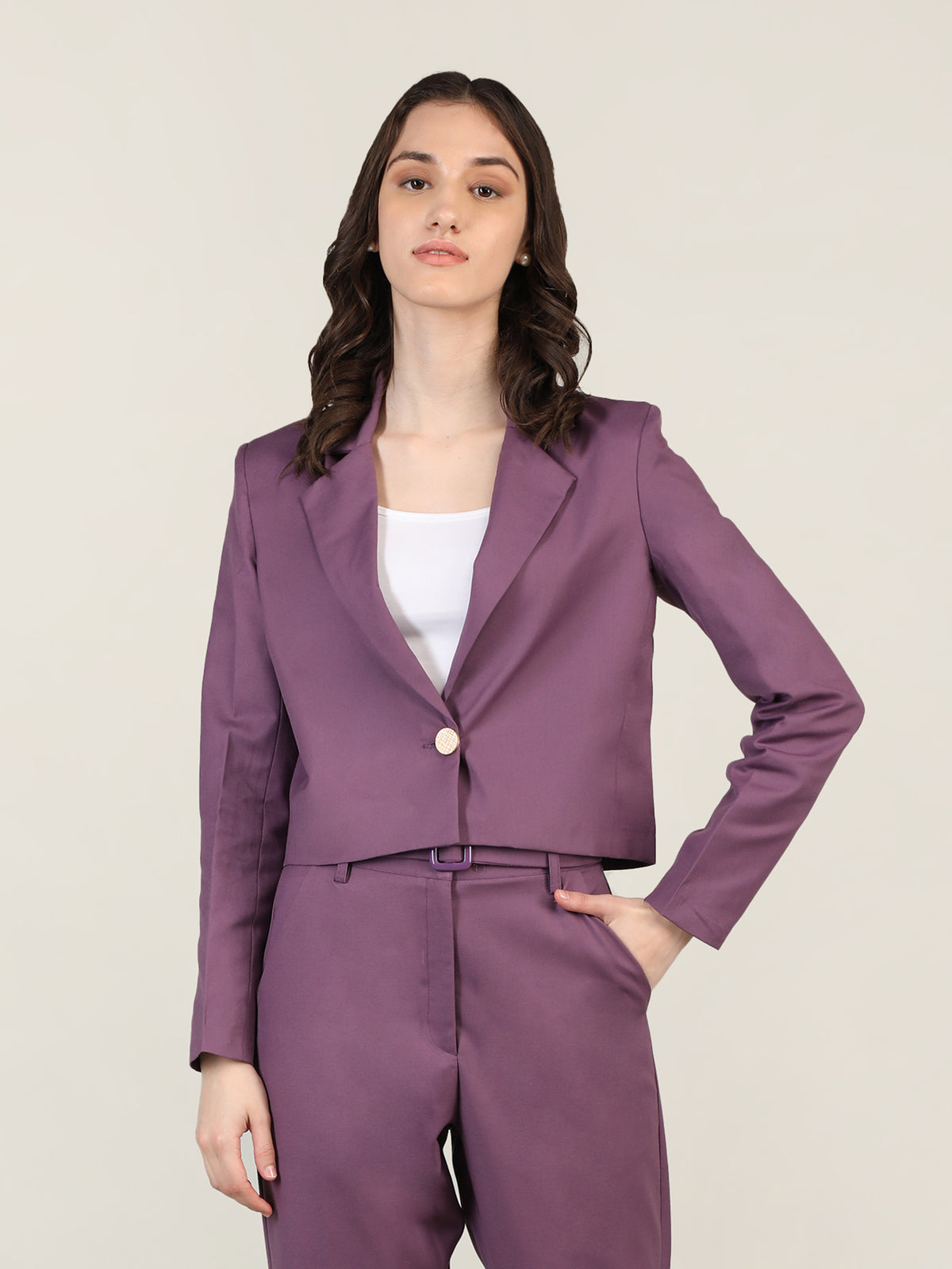 Women Solid Single-Breasted Blazer