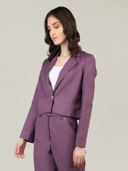 Women Solid Single-Breasted Blazer