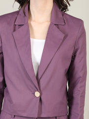 Women Solid Single-Breasted Blazer