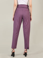 Women Solid Office Wear Formal Trouser