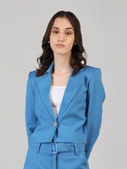 Women Solid Single-Breasted Blazer